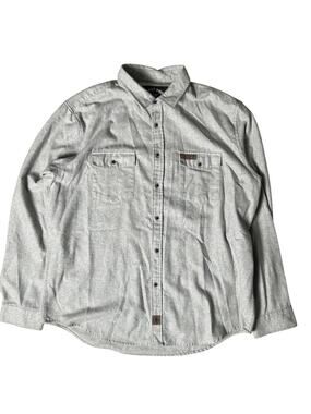 Ballast Point Shirt Mens XL Gray Flannel Long Sleeve Button-Up Pockets